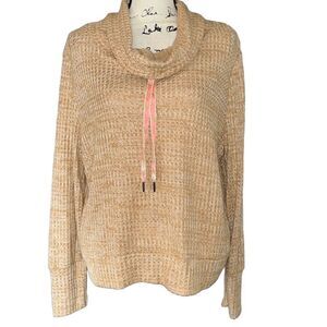 Wallflower light brown drawstring waffle sweater XL